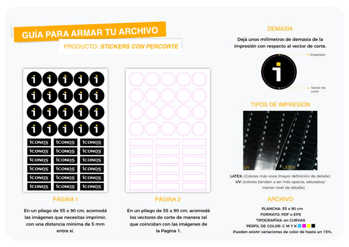 Plancha de Stickers con Precorte - Imagen 2